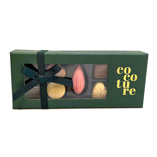 Fyldte chokolader og konfekt (9 stk)